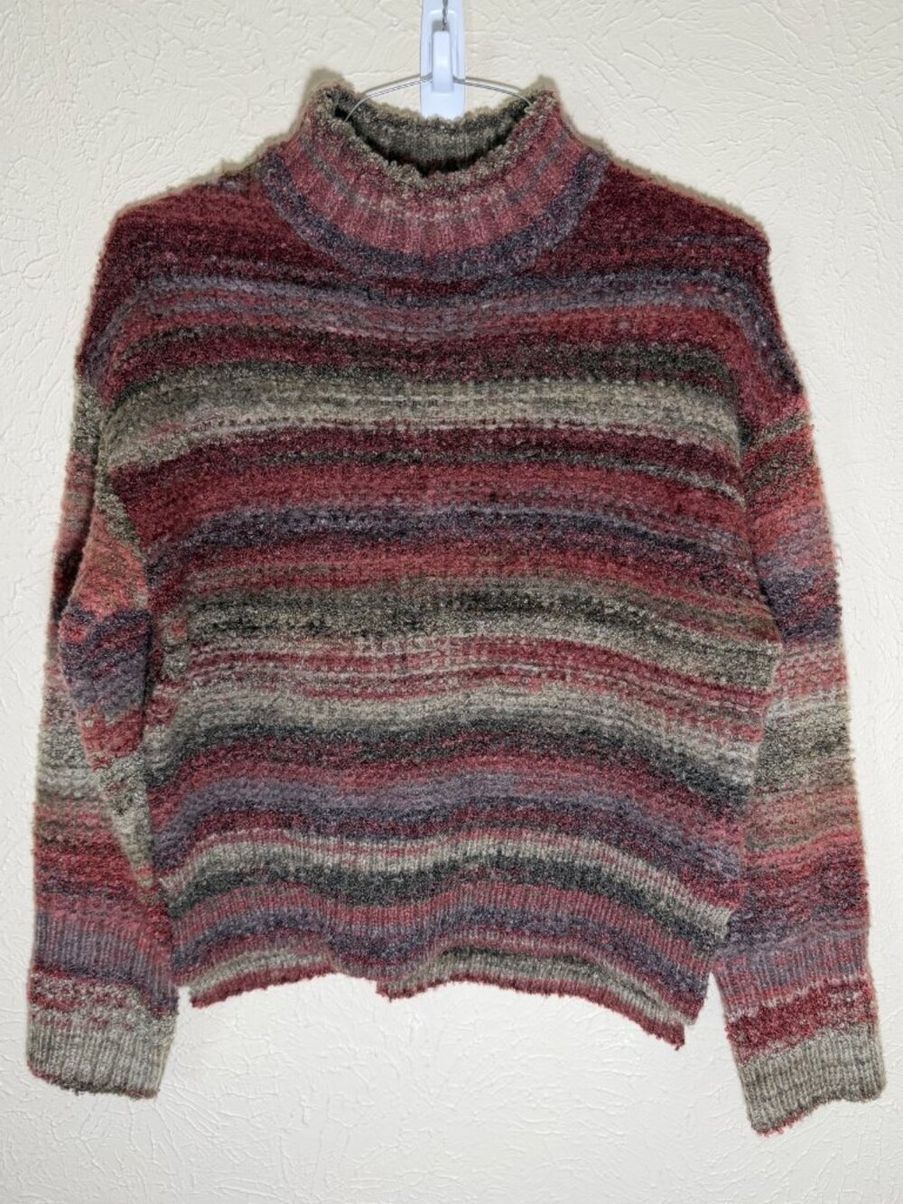 Prana NWT Unbounded Wool Blend Mock Turtleneck Sweater in fall colors-Size Small - Picture 2 of 7